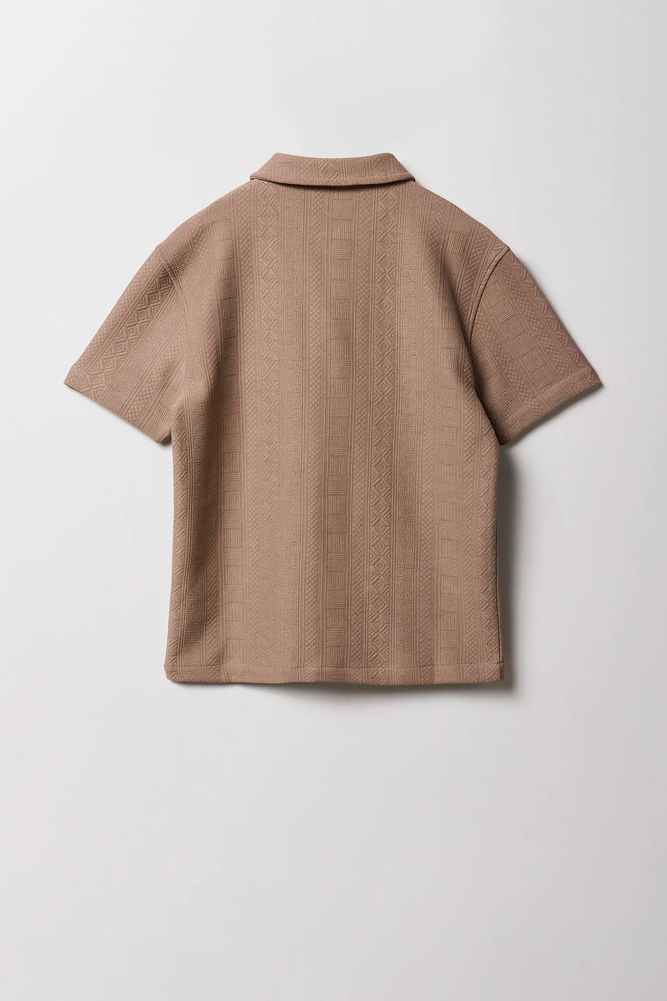 Haut carré boutonné et texturé Geo pour garçons