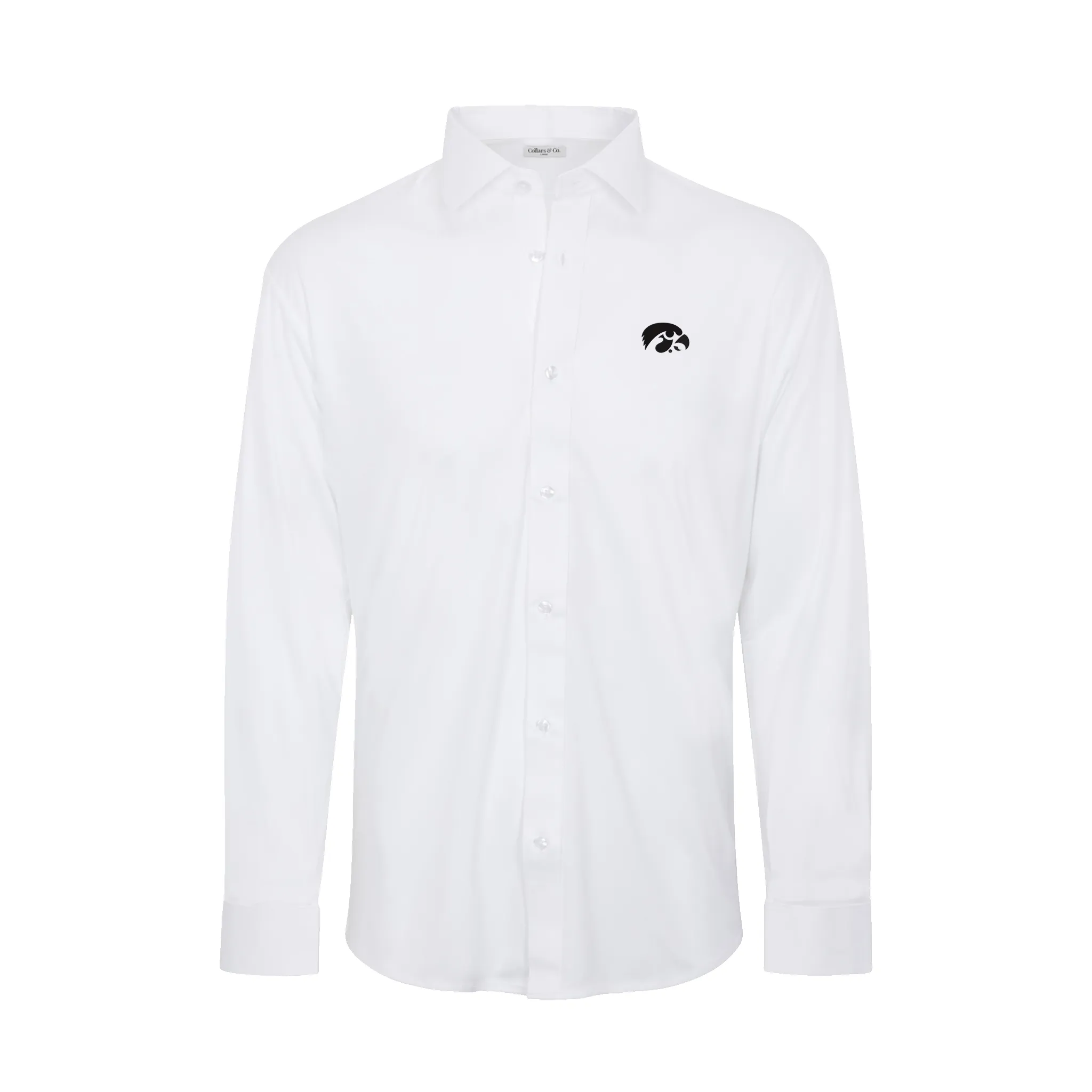 Iowa Quattro Flex Dress Shirt with Semi-Spread Collar White