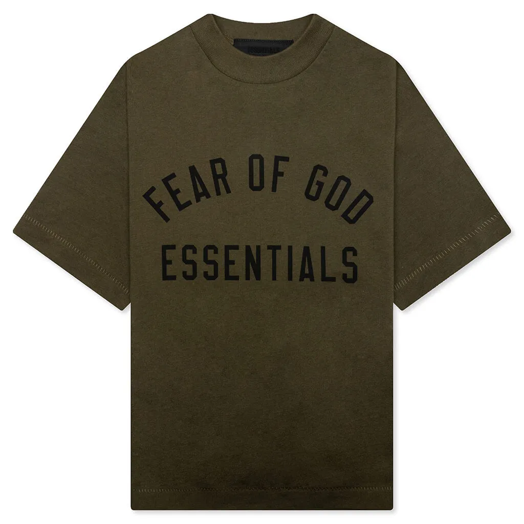 Kid's Jersey Crewneck Tee - Olive
