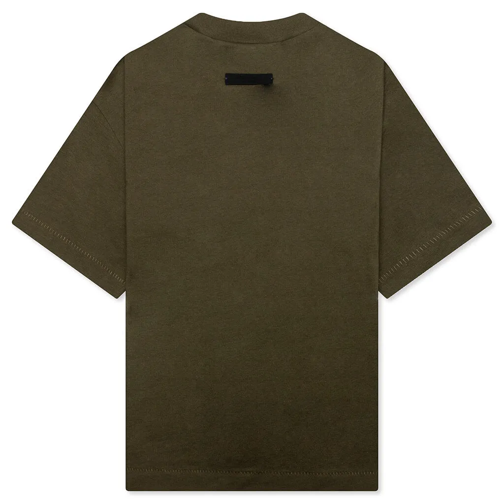 Kid's Jersey Crewneck Tee - Olive