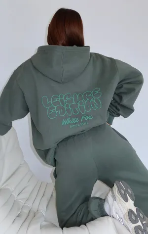 Leisure Edition Oversized Hoodie Dark Green