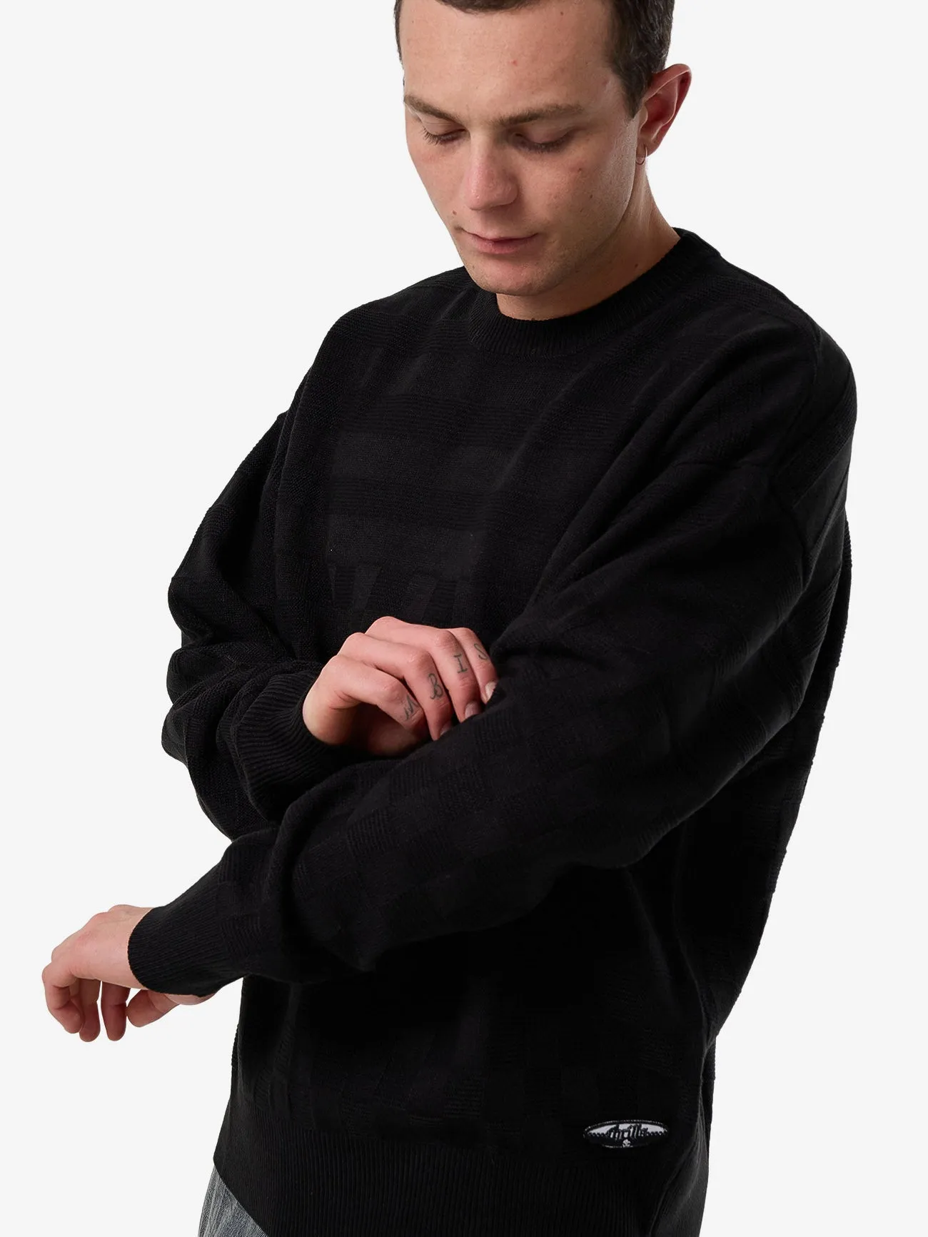 Lifted Spirits Crew Knit - Black