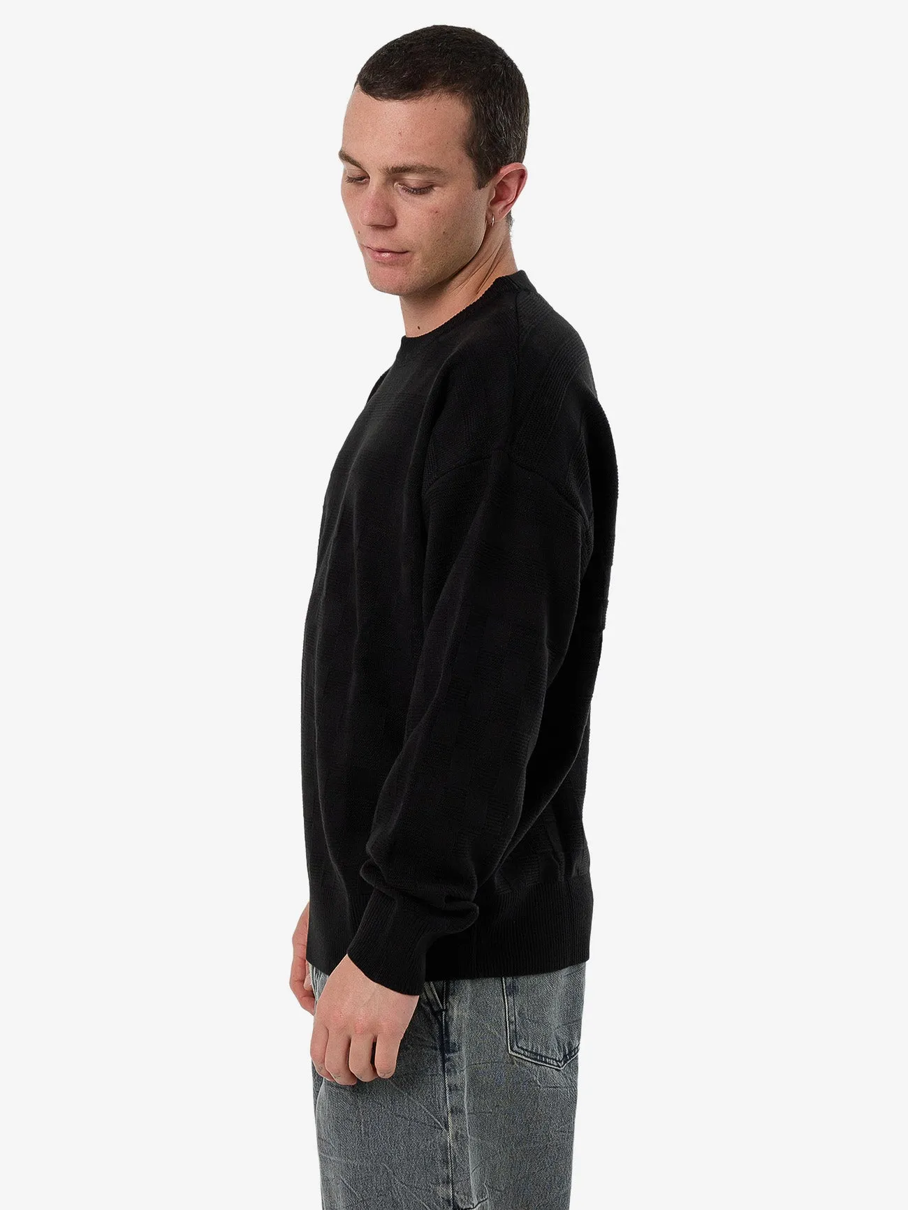 Lifted Spirits Crew Knit - Black