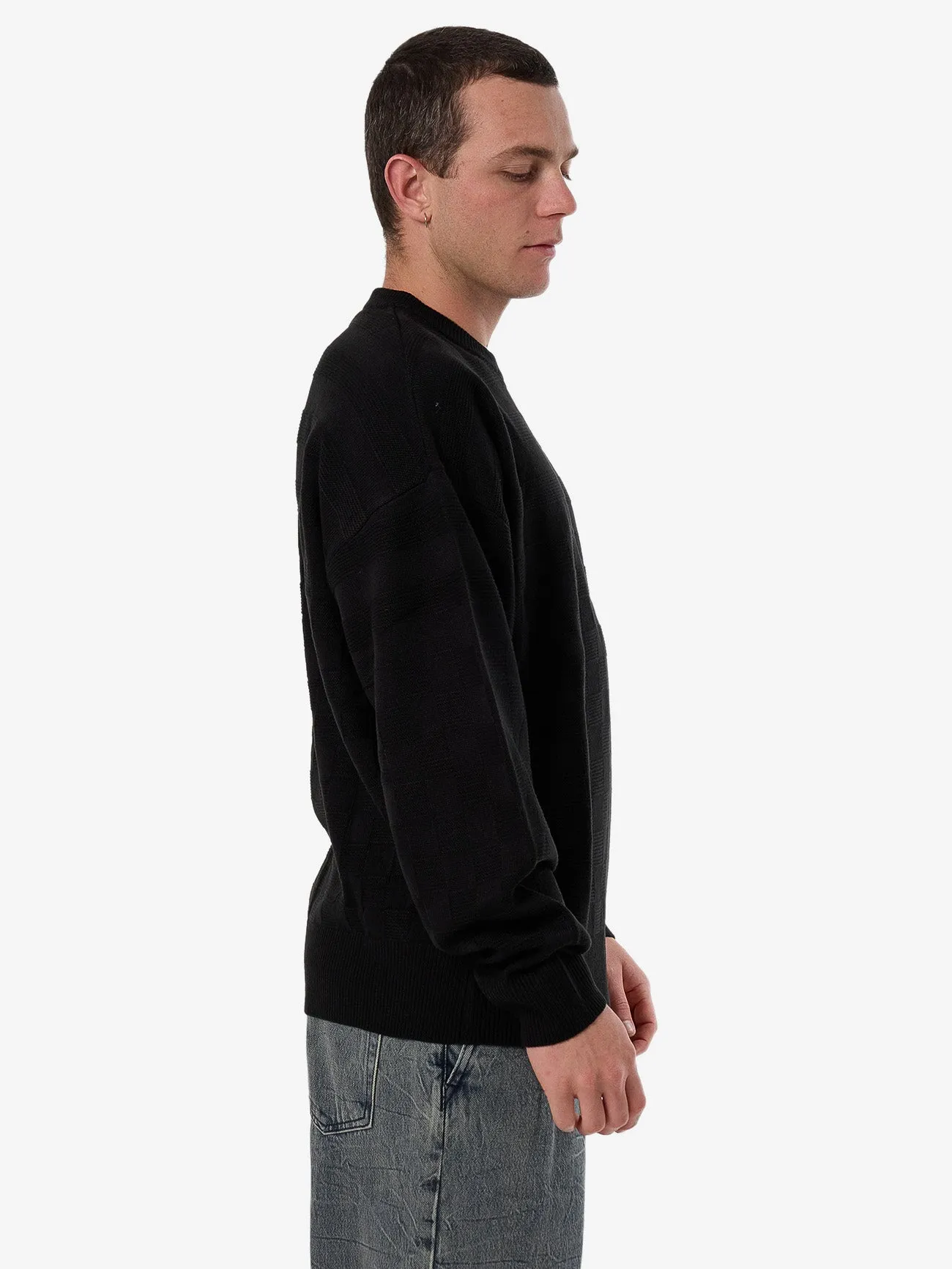 Lifted Spirits Crew Knit - Black