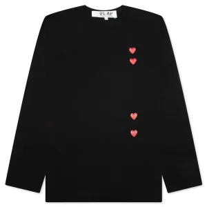 Logo Print Any Heart L/S T-Shirt - Black