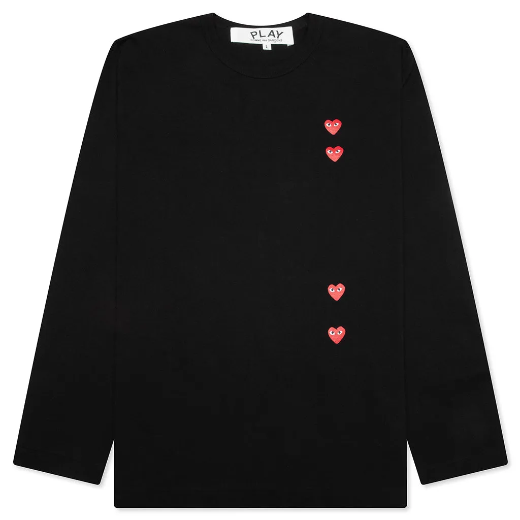 Logo Print Any Heart L/S T-Shirt - Black