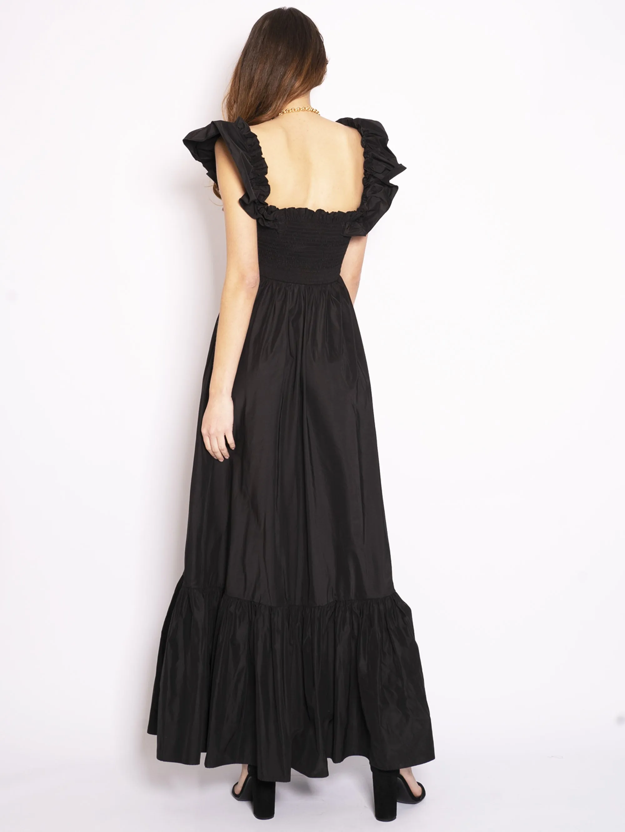 Long Dress in Black Taffeta