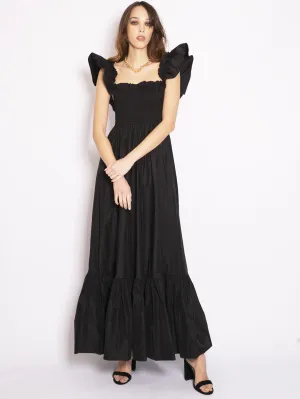 Long Dress in Black Taffeta