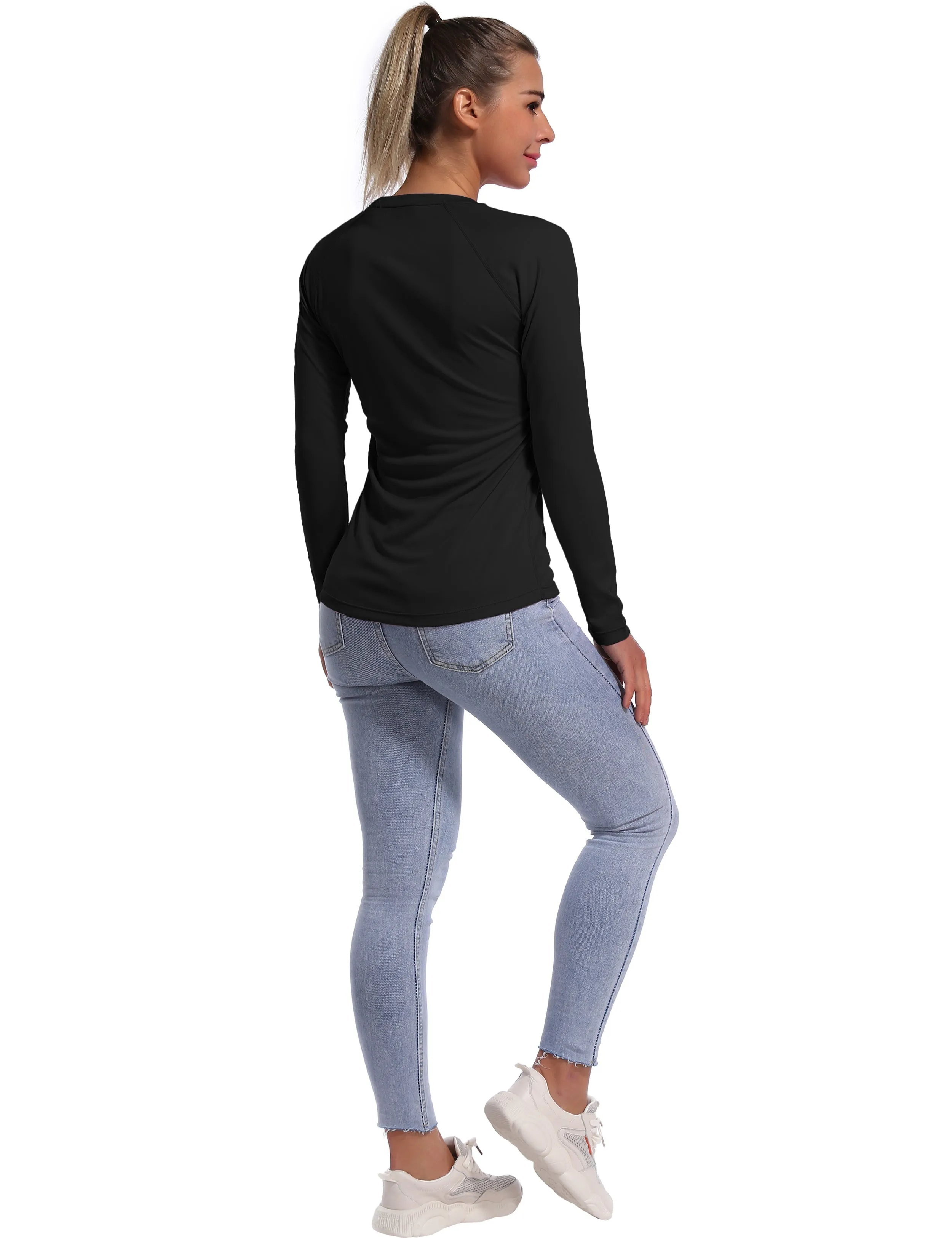 Long Sleeve Athletic Shirts black_Golf