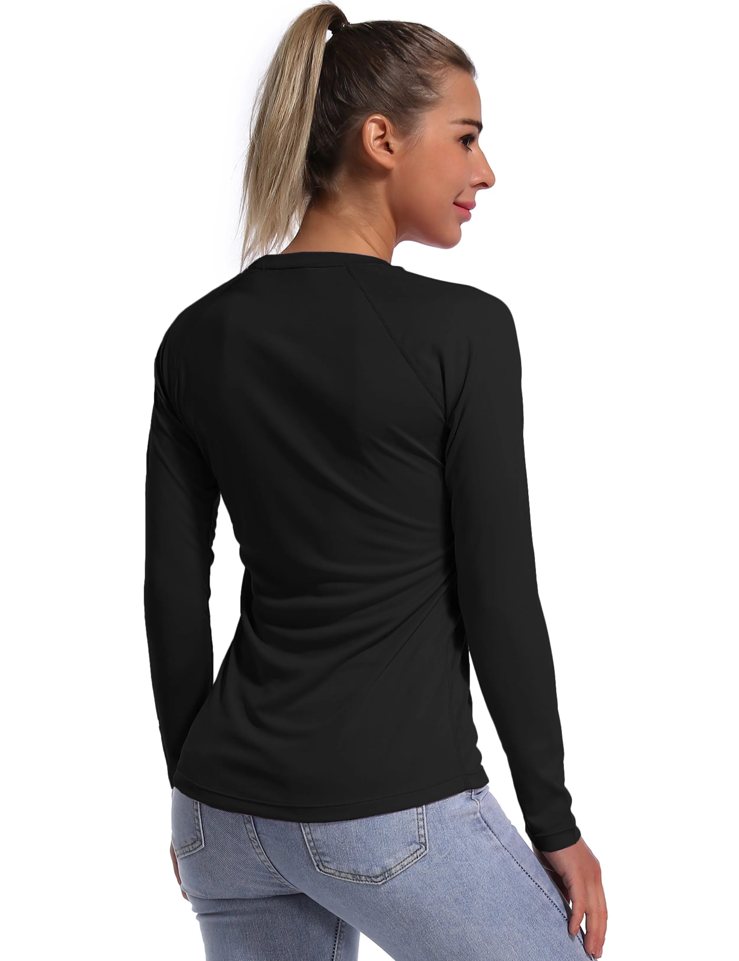 Long Sleeve Athletic Shirts black_Golf