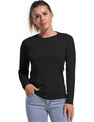 Long Sleeve Athletic Shirts black_yoga