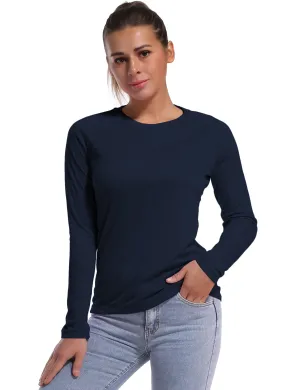 Long Sleeve Athletic Shirts darknavy_yoga