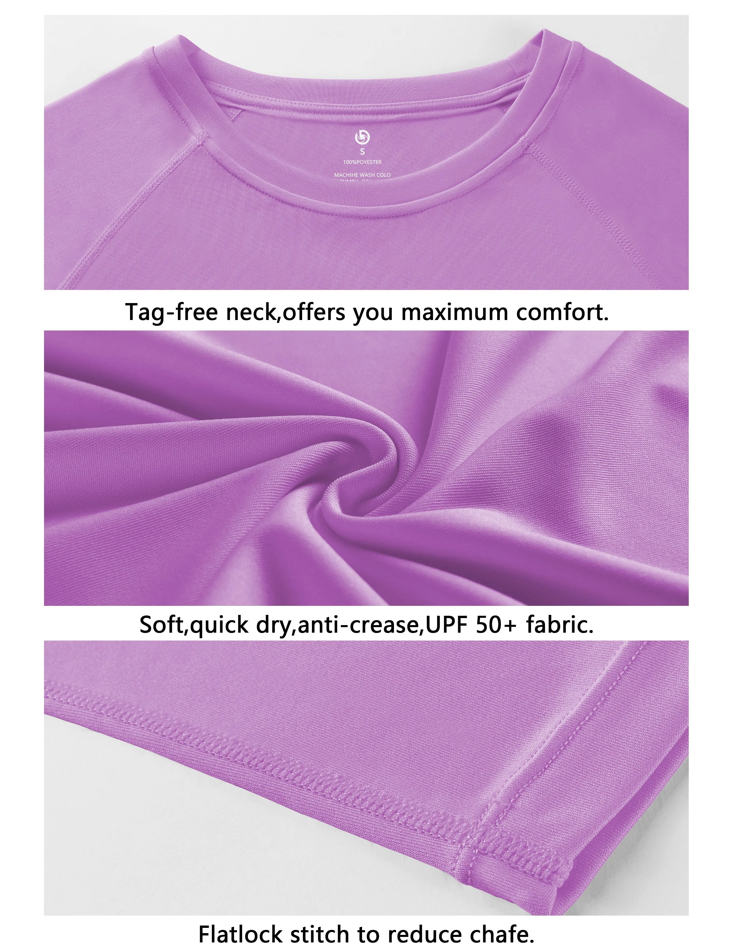 Long Sleeve Athletic Shirts purple_Running