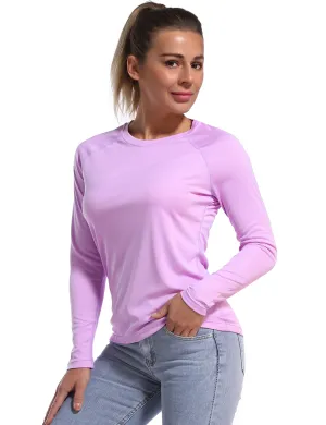 Long Sleeve Athletic Shirts purple_Running