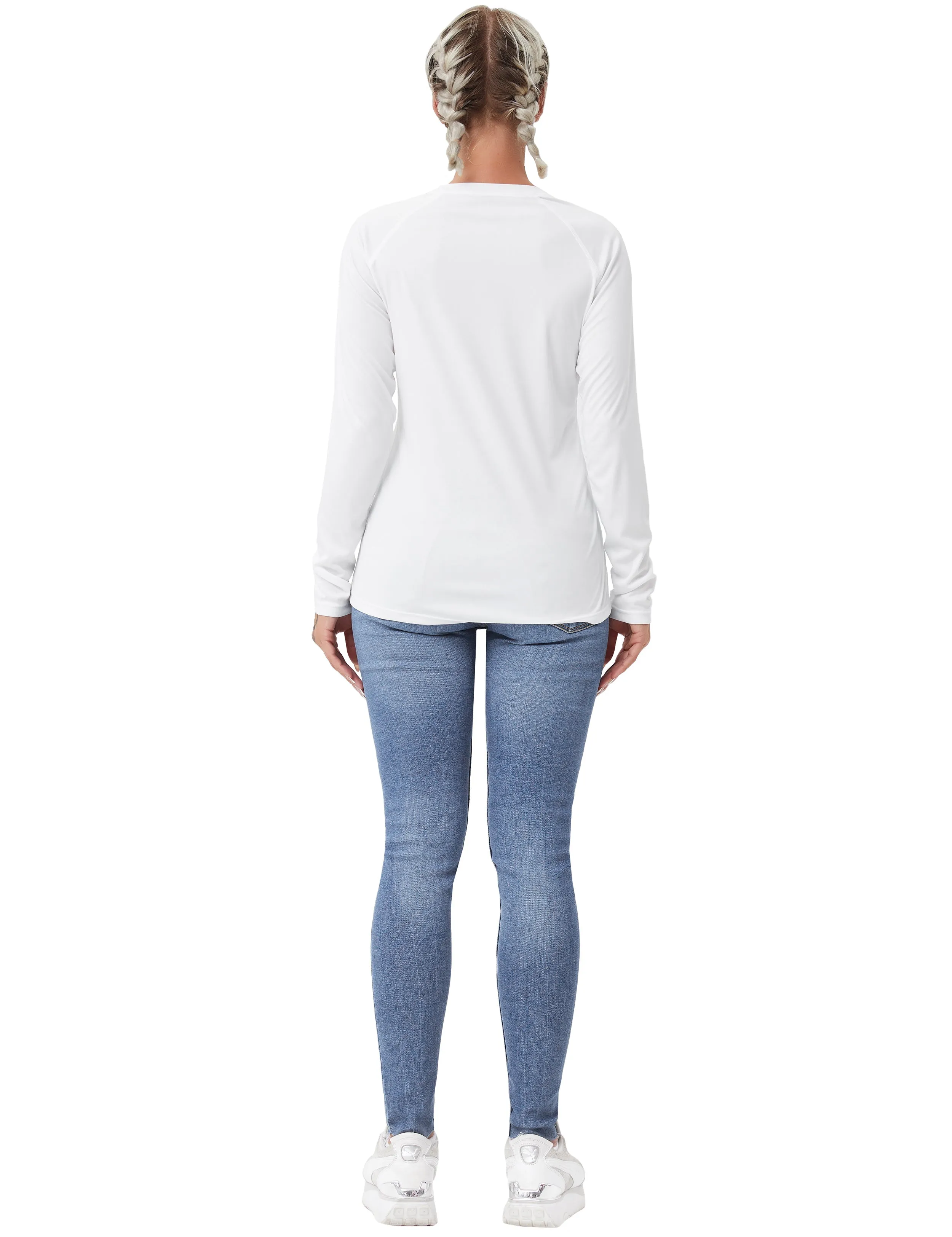 Long Sleeve Athletic Shirts white_Gym