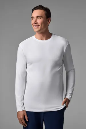 Long Sleeve Casual T-Shirt  Designed with UPF50  Sun Protection - Men's Morada | White