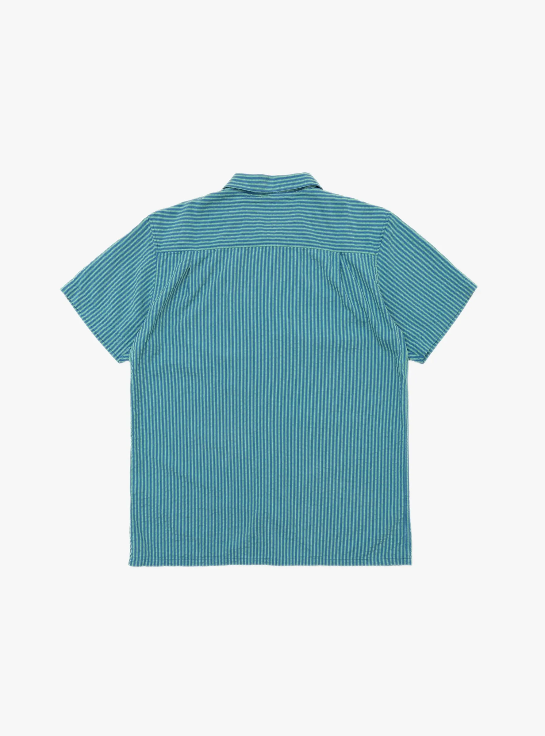 Malick Shirt Lyocell Blue/Green