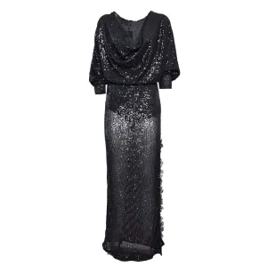 Maxi Dress With Floral Lace Appliqué