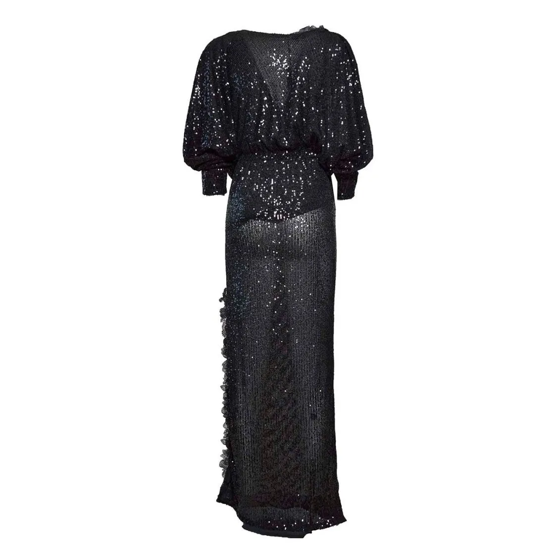 Maxi Dress With Floral Lace Appliqué