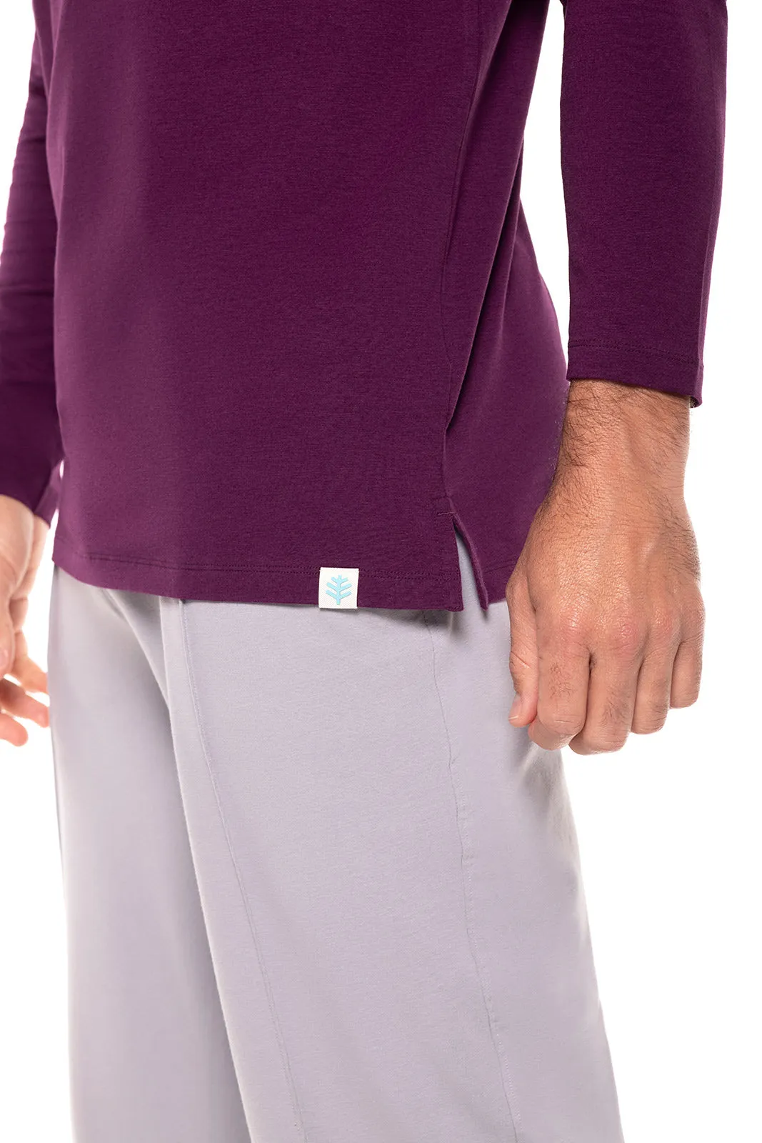 Men's Coppitt Long Sleeve Weekend Polo | Rich Plum
