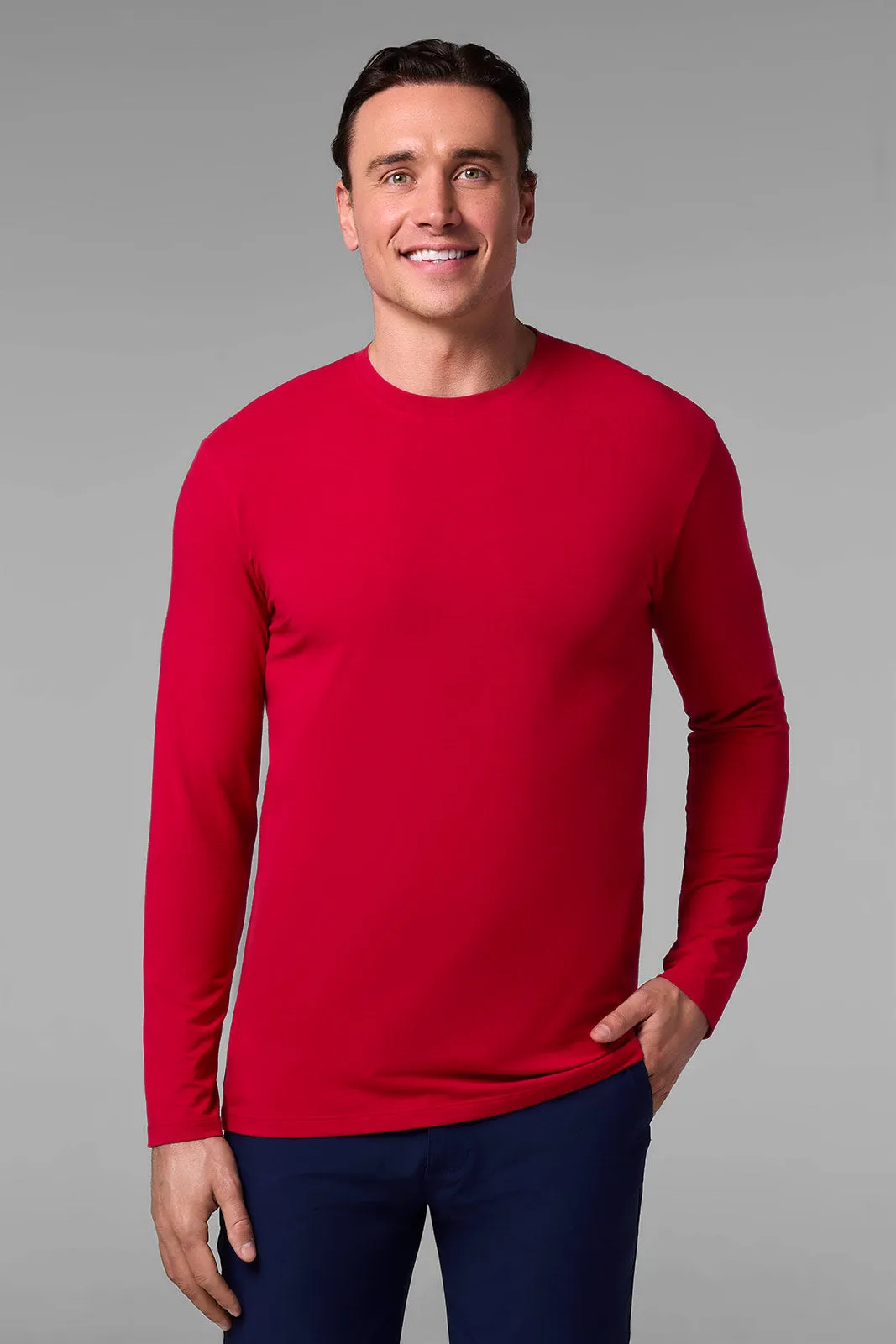Men's Morada Everyday Long Sleeve T-Shirt | Cherry