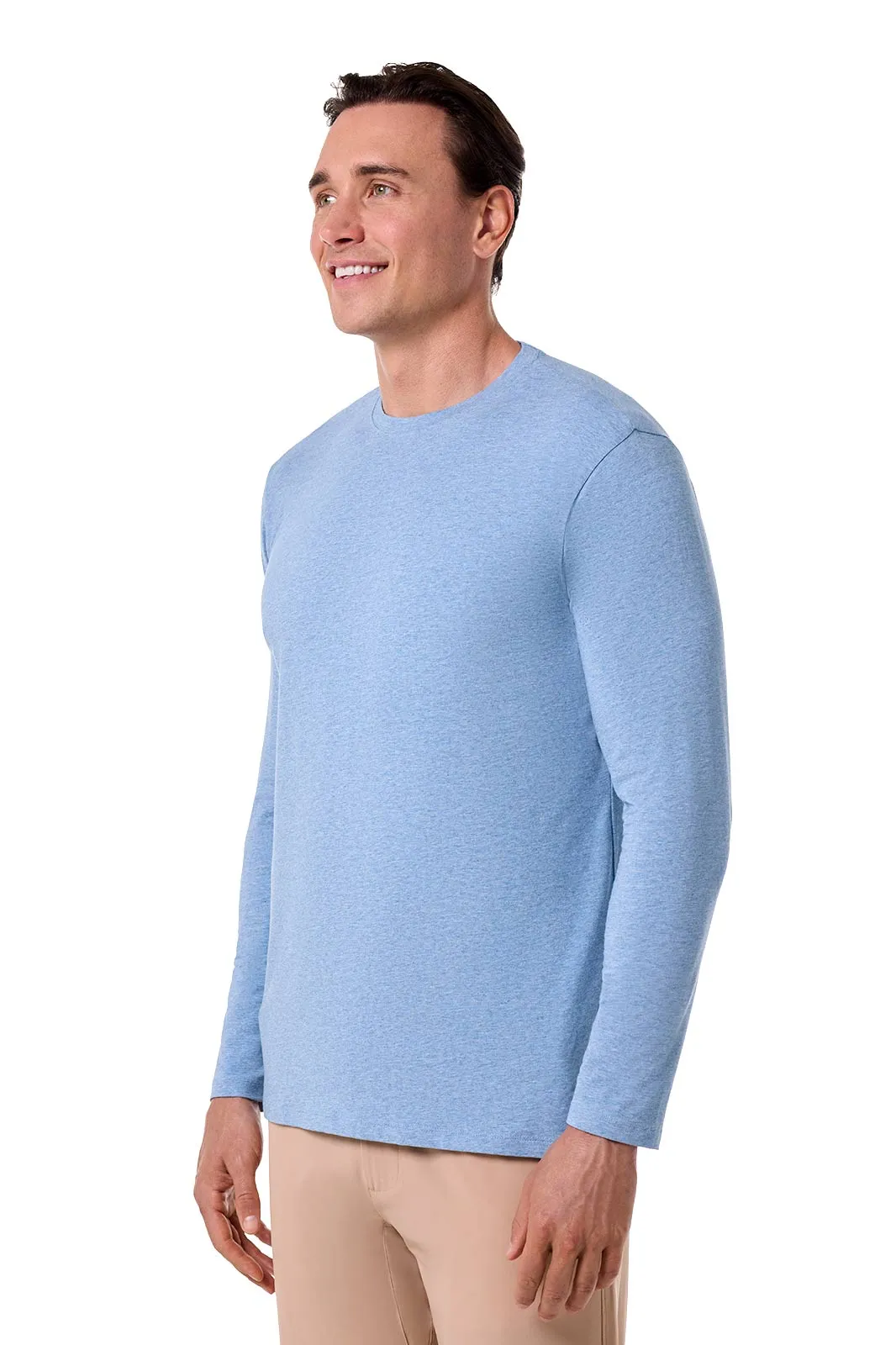 Men's Morada Everyday Long Sleeve T-Shirt | Light Blue Heather