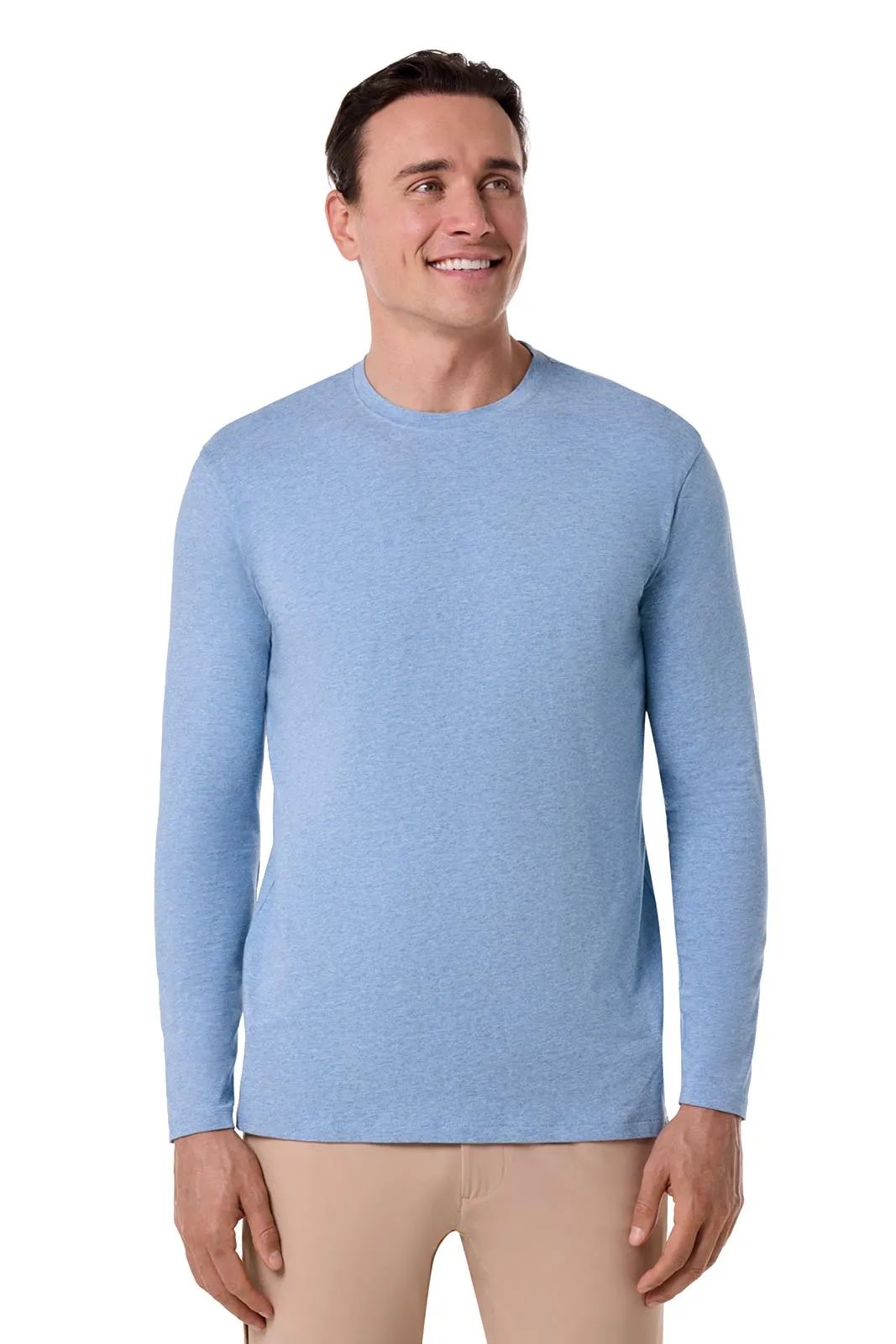Men's Morada Everyday Long Sleeve T-Shirt | Light Blue Heather
