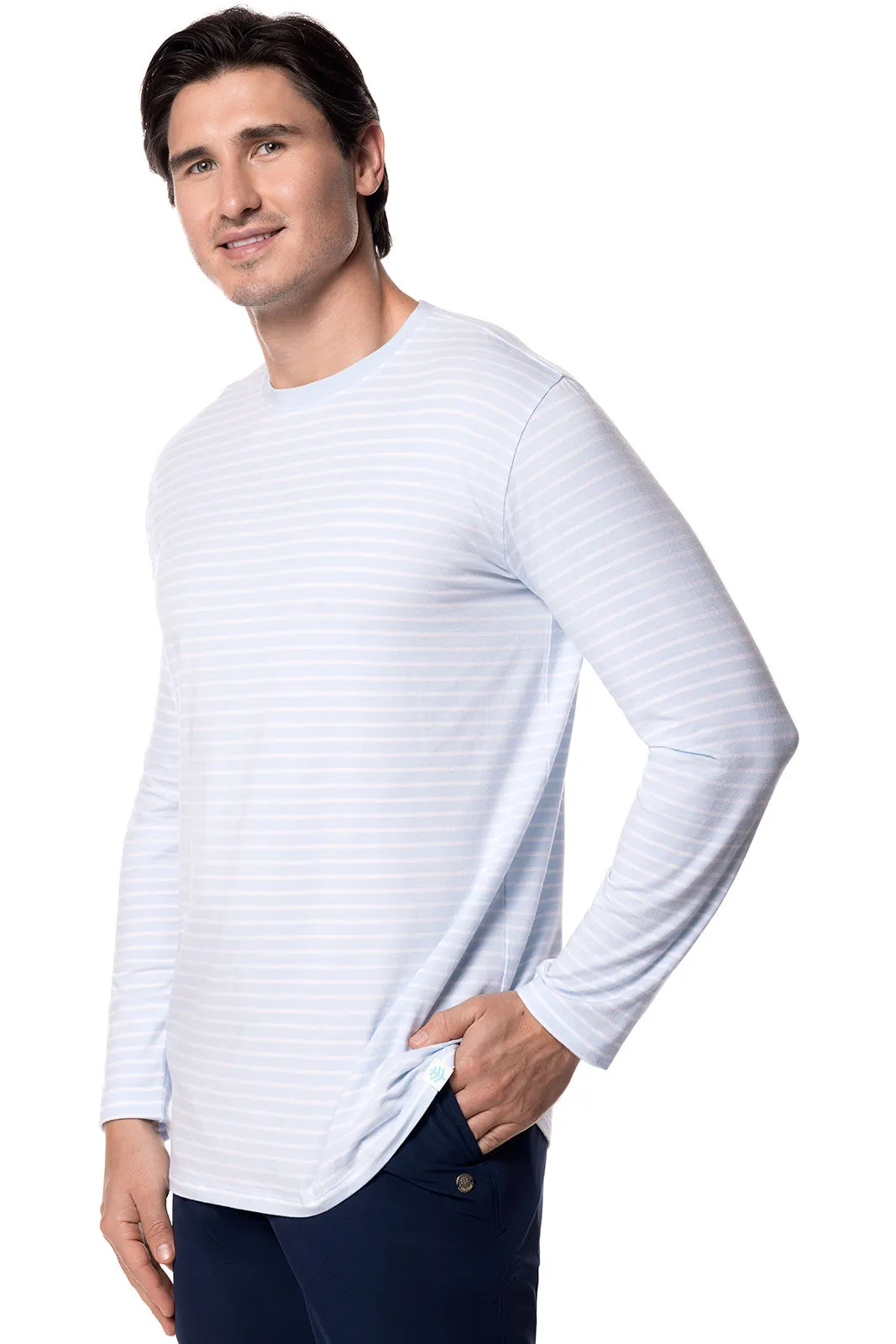 Men's Morada Everyday Long Sleeve T-Shirt | Skyride/White Stripe