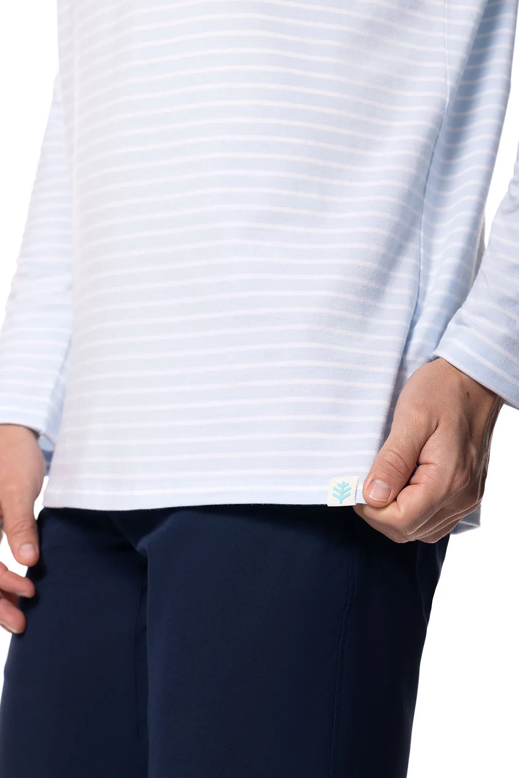 Men's Morada Everyday Long Sleeve T-Shirt | Skyride/White Stripe