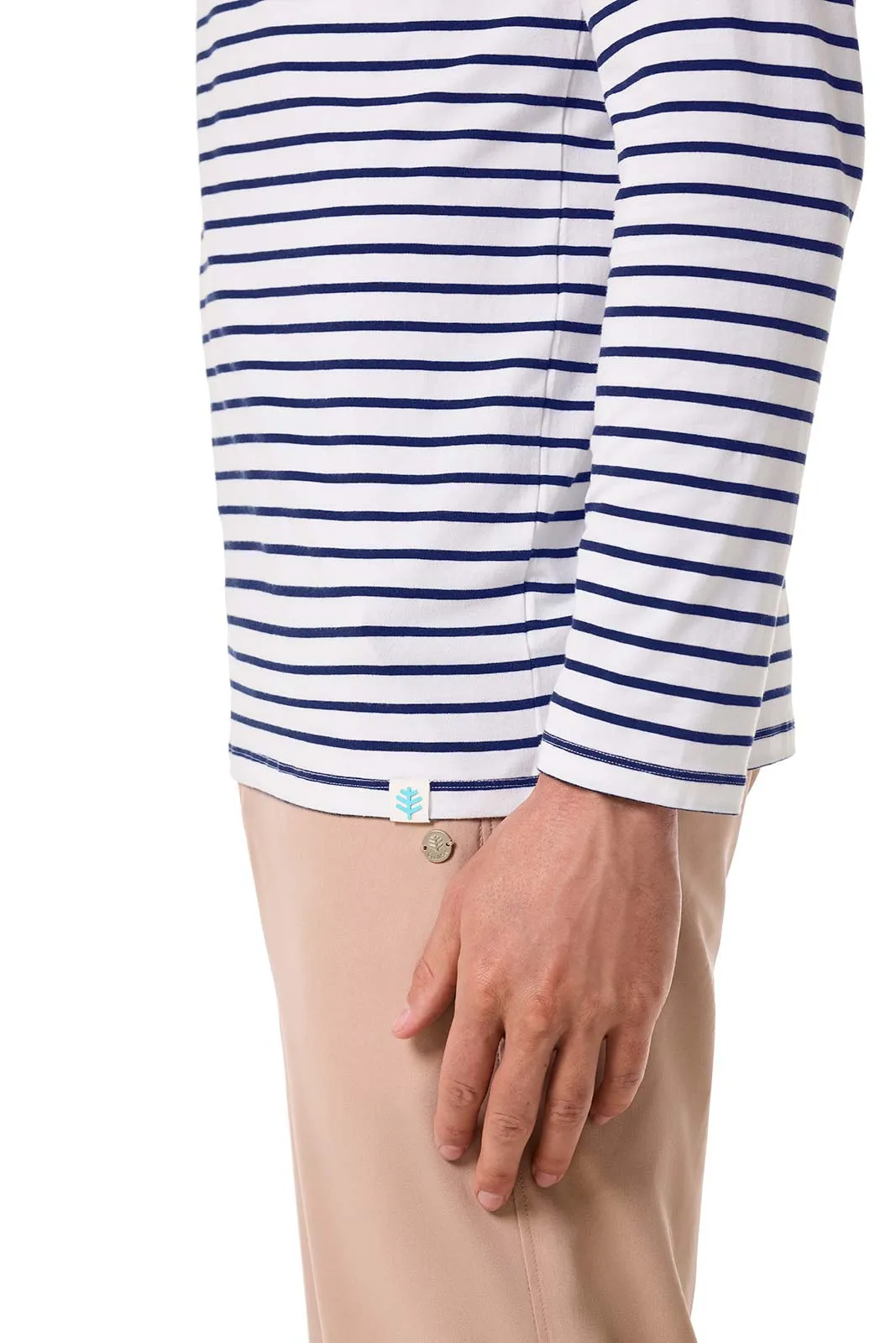 Men's Morada Everyday Long Sleeve T-Shirt | White/Navy