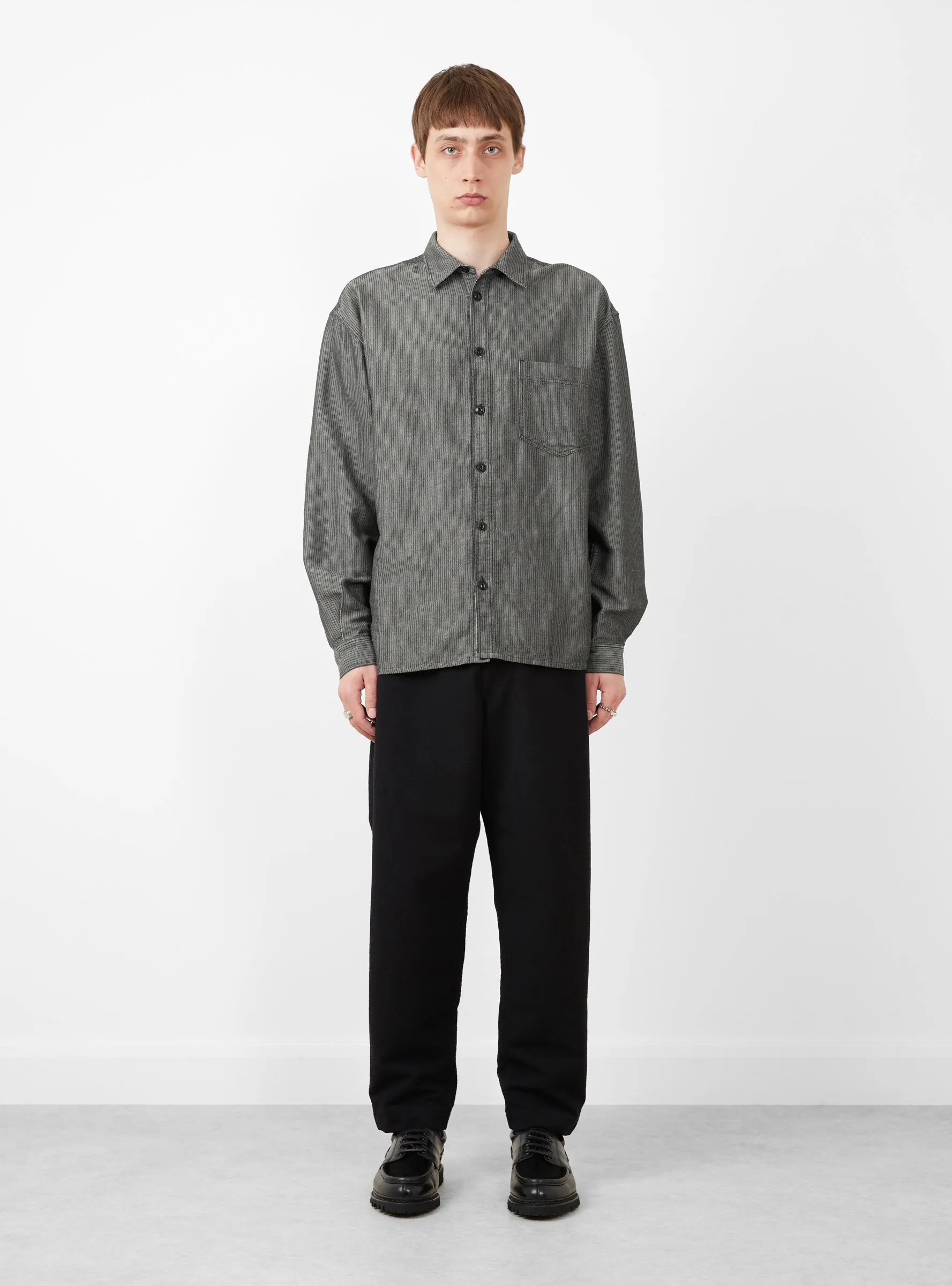 Mitchum Cotton Linen LS Shirt Charcoal