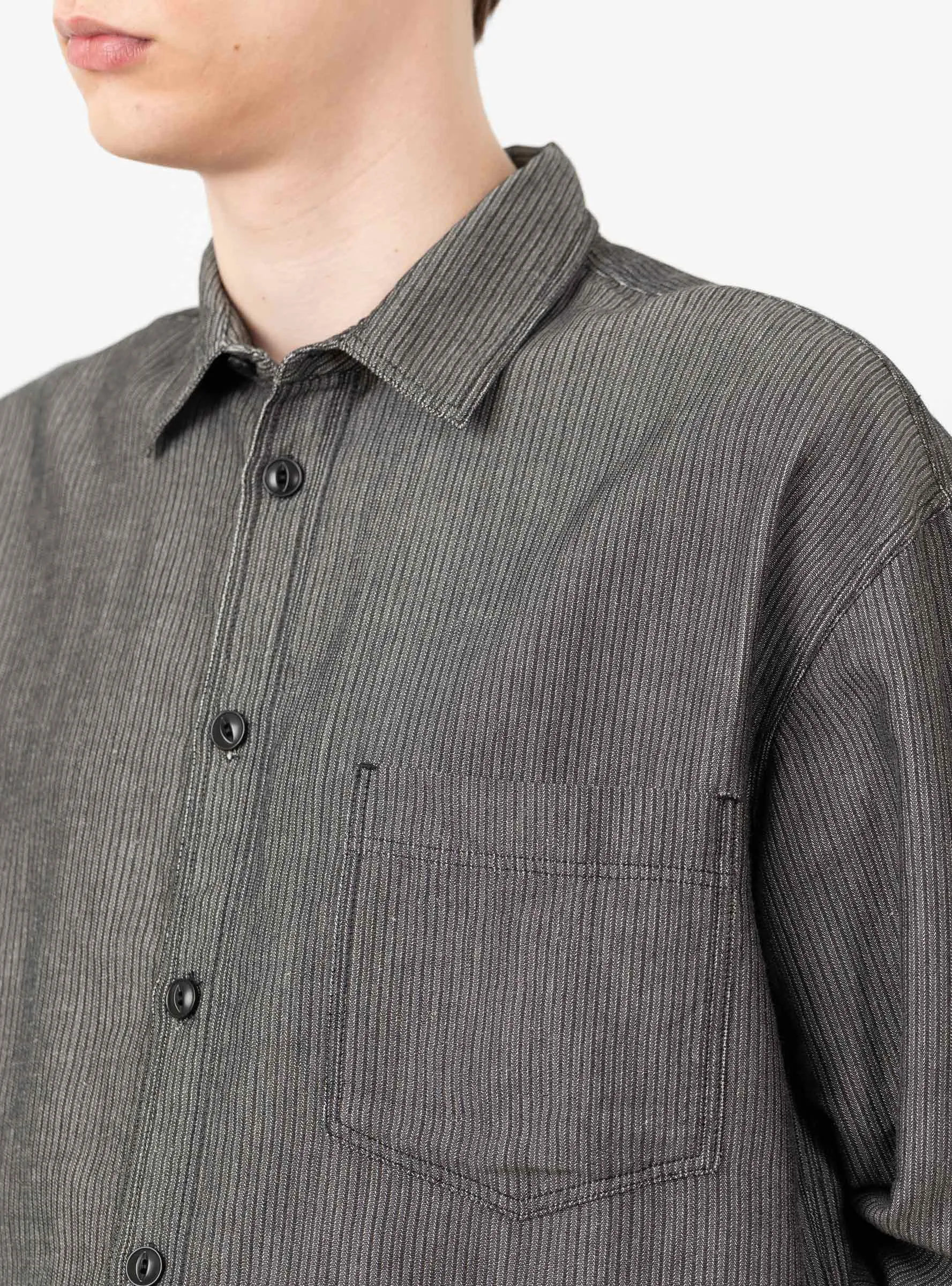 Mitchum Cotton Linen LS Shirt Charcoal