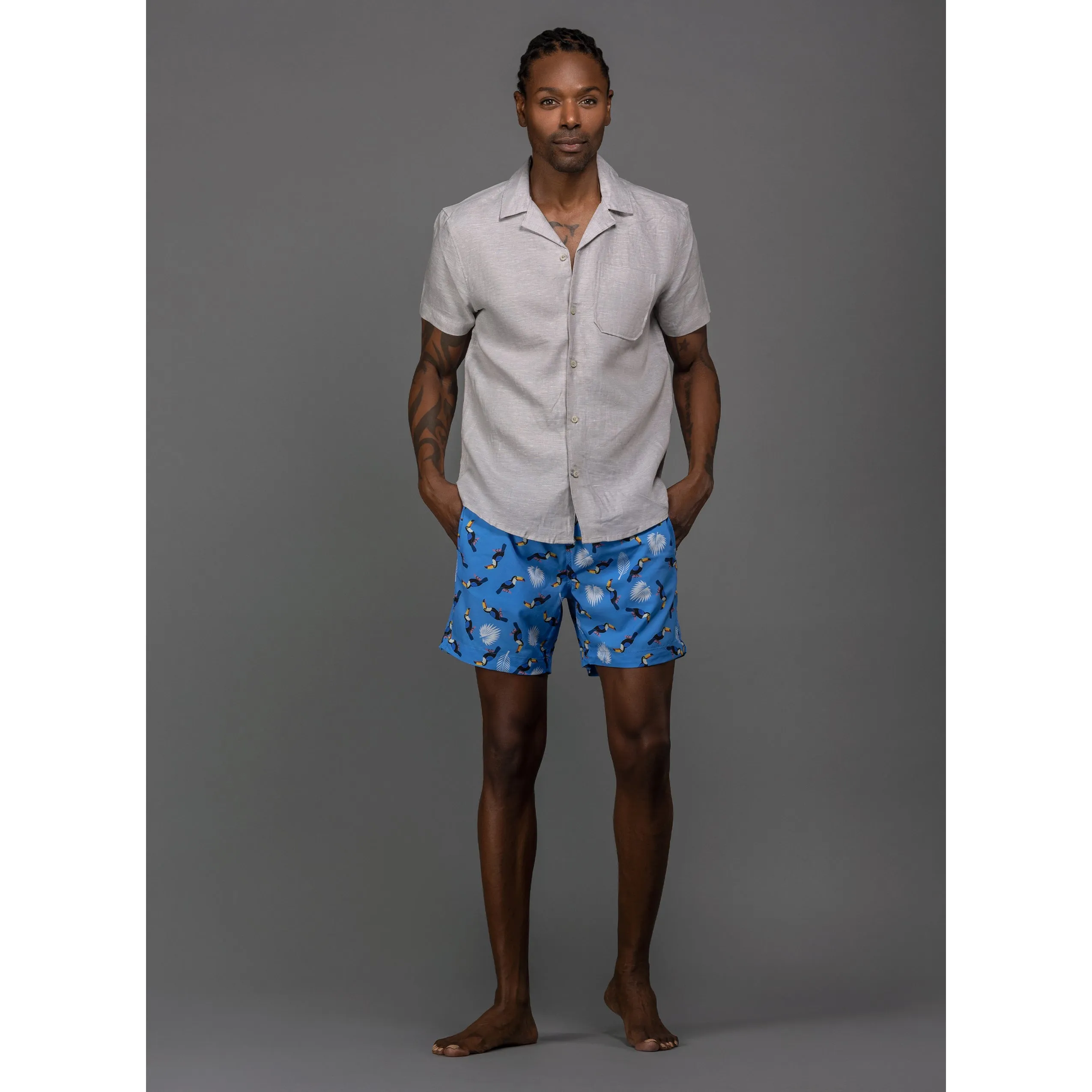 Moonstone Pure Linen Camp Shirt