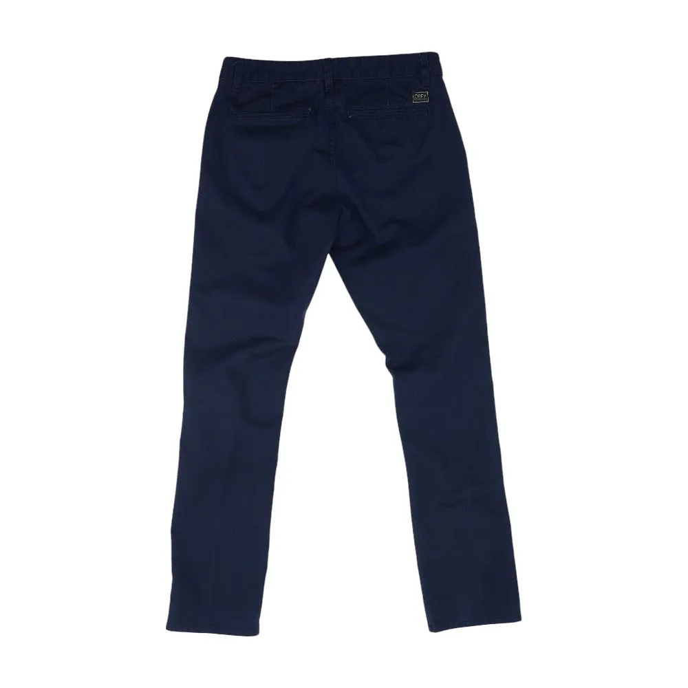 Navy Solid Chino Pants