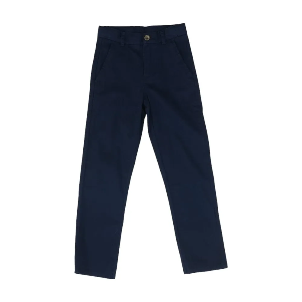 Navy Solid Chino Pants