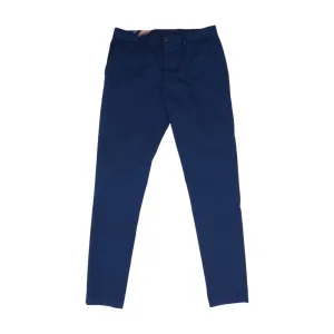 Navy Solid Chino Pants
