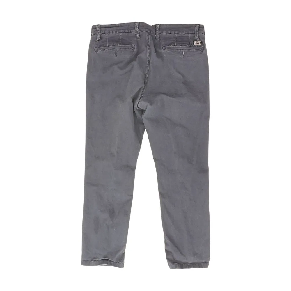 Navy Solid Chino Pants