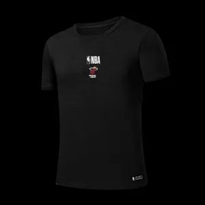 NBA Back Arch Print Long Fit T-Shirt - Miami Heat
