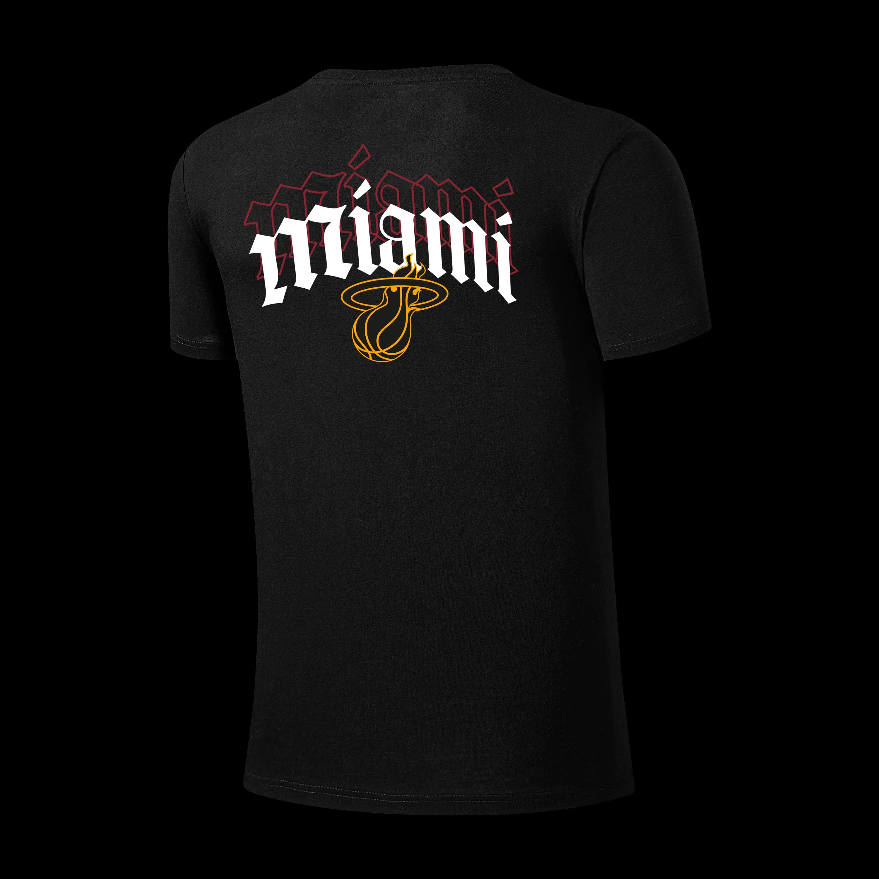 NBA Back Arch Print Long Fit T-Shirt - Miami Heat