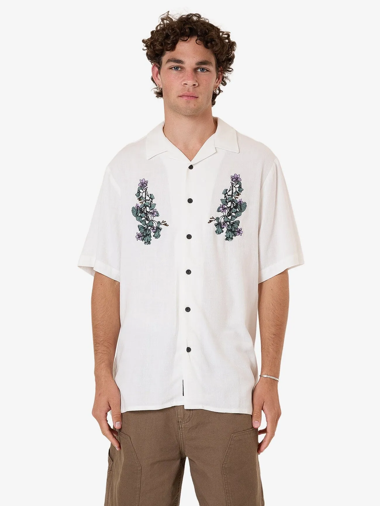 New Growth Bowling Shirt - Heritage White