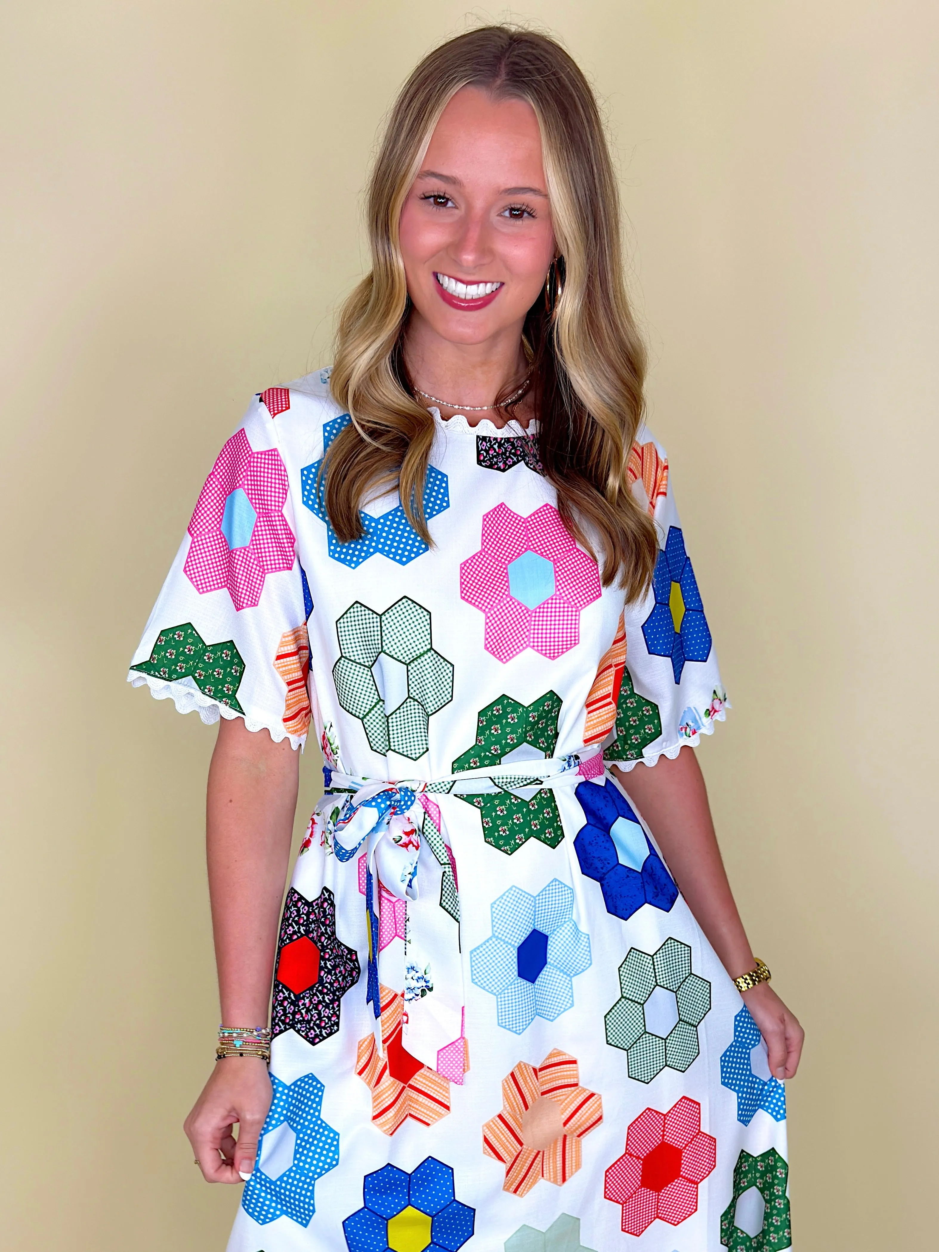 One Stitch at a Time Midi Dress