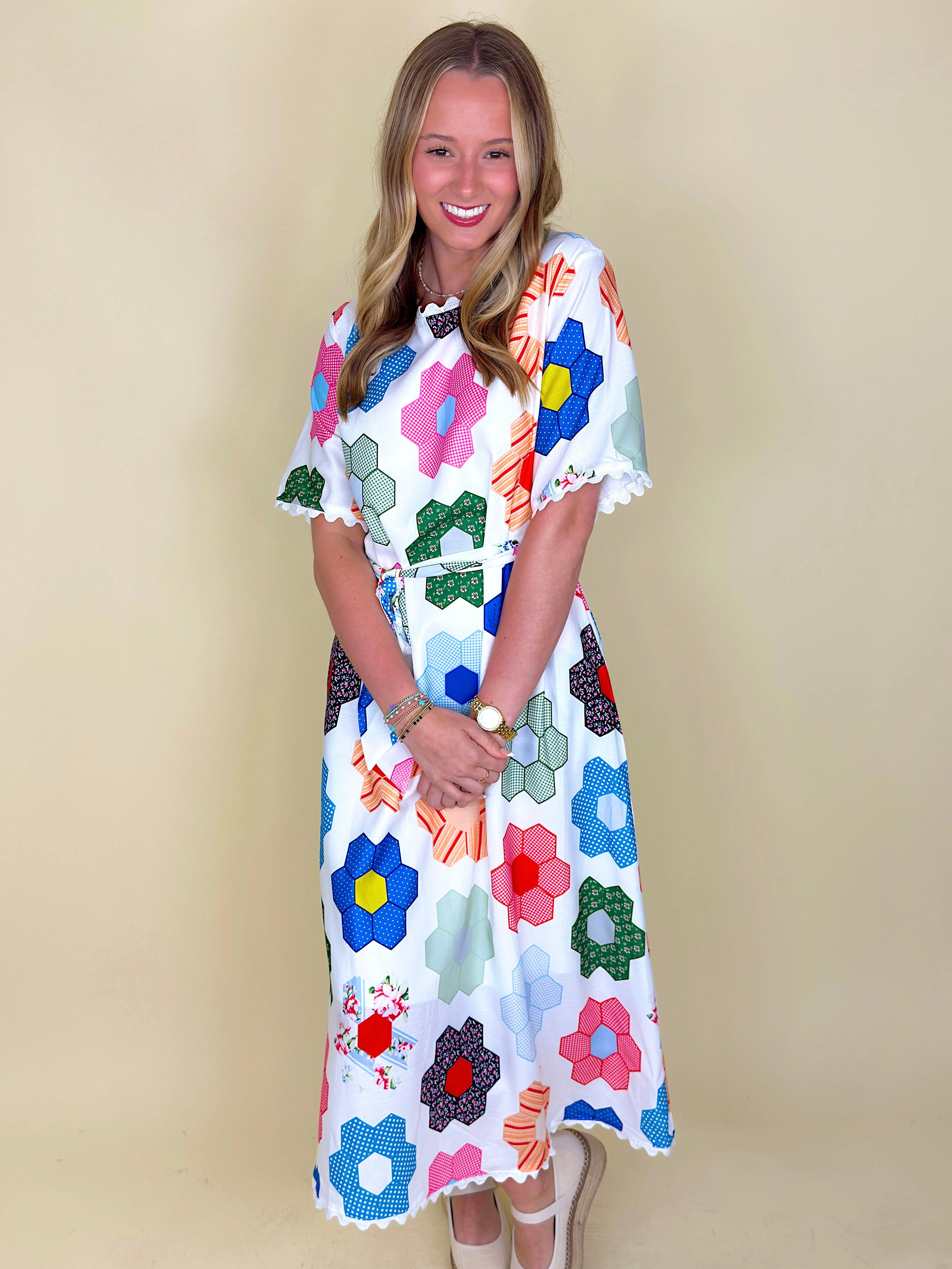 One Stitch at a Time Midi Dress