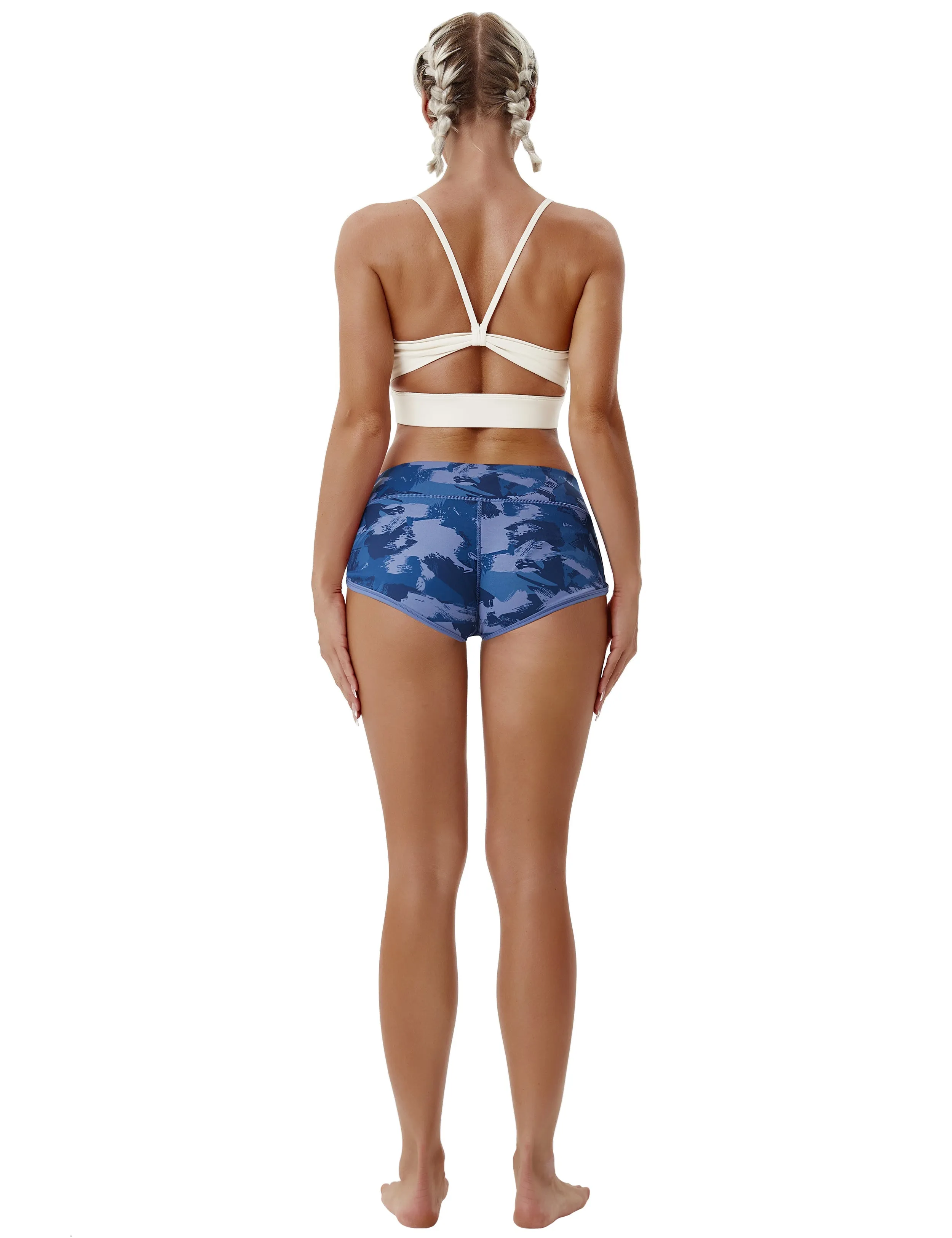 Printed Booty Running Shorts navy brushcamo_Running