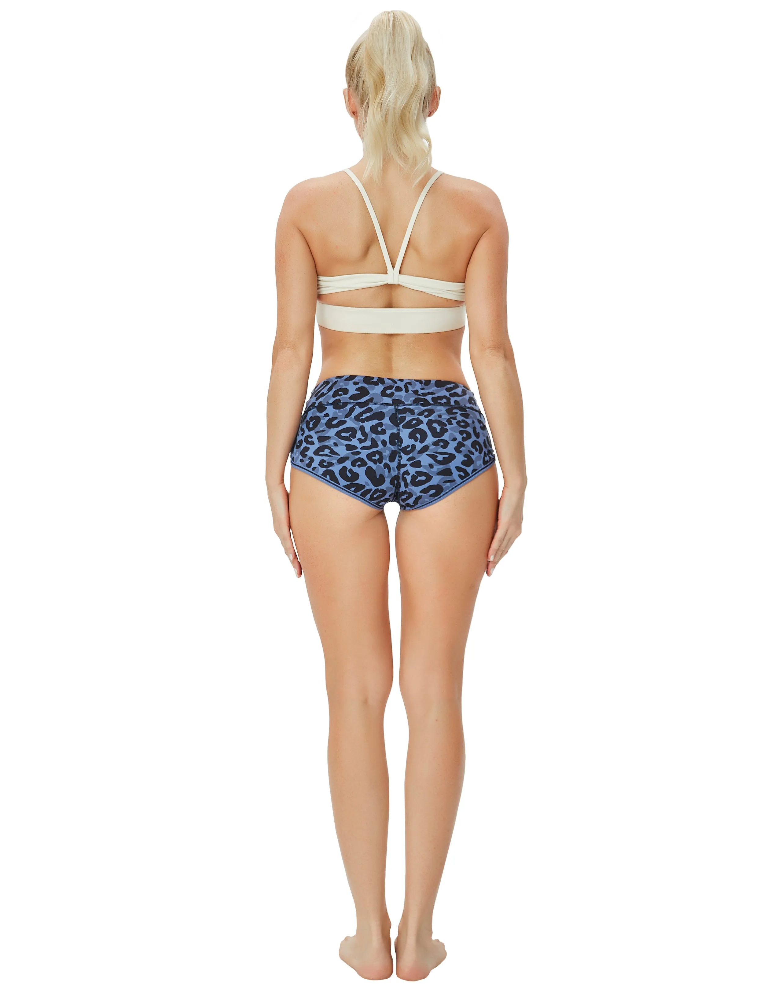Printed Booty Running Shorts navy_leopard_Running