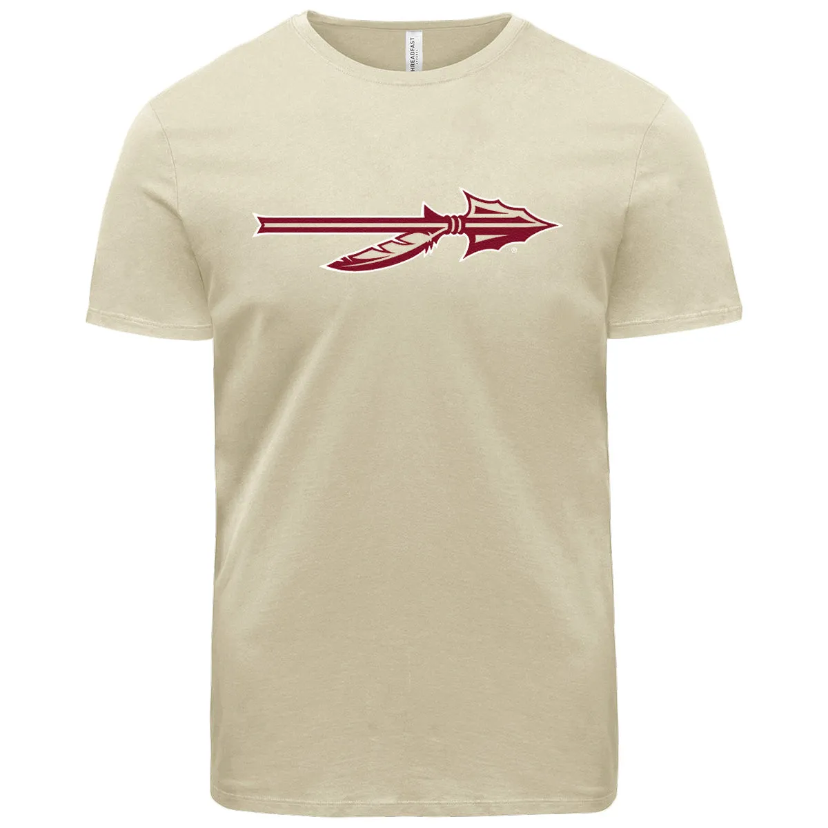 Ragz Adult/Unisex Spear Logo Short Sleeve T-shirt - Sand