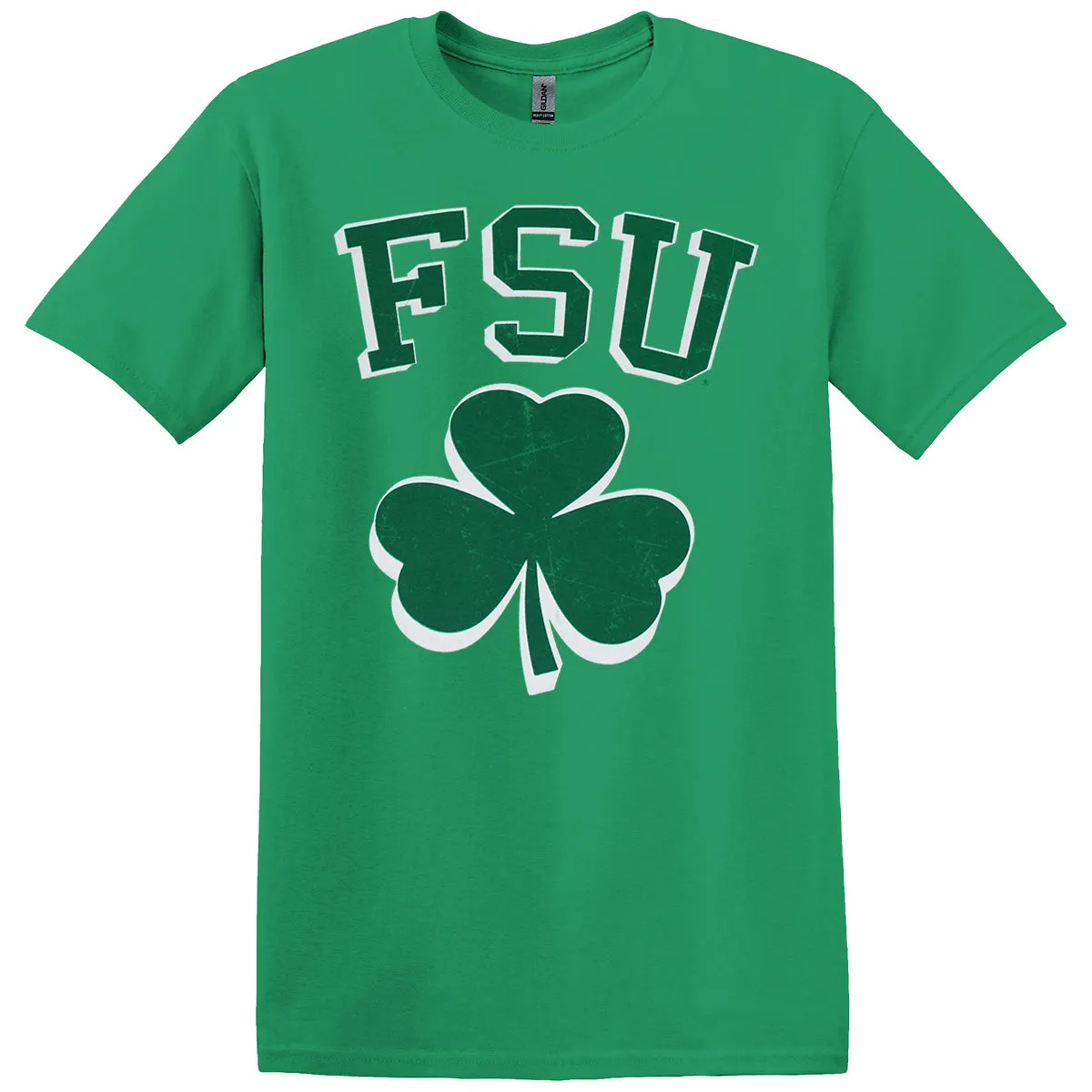 Ragz Men's FSU Shamrock Design Short Sleeve T-shirt - Kelly Green
