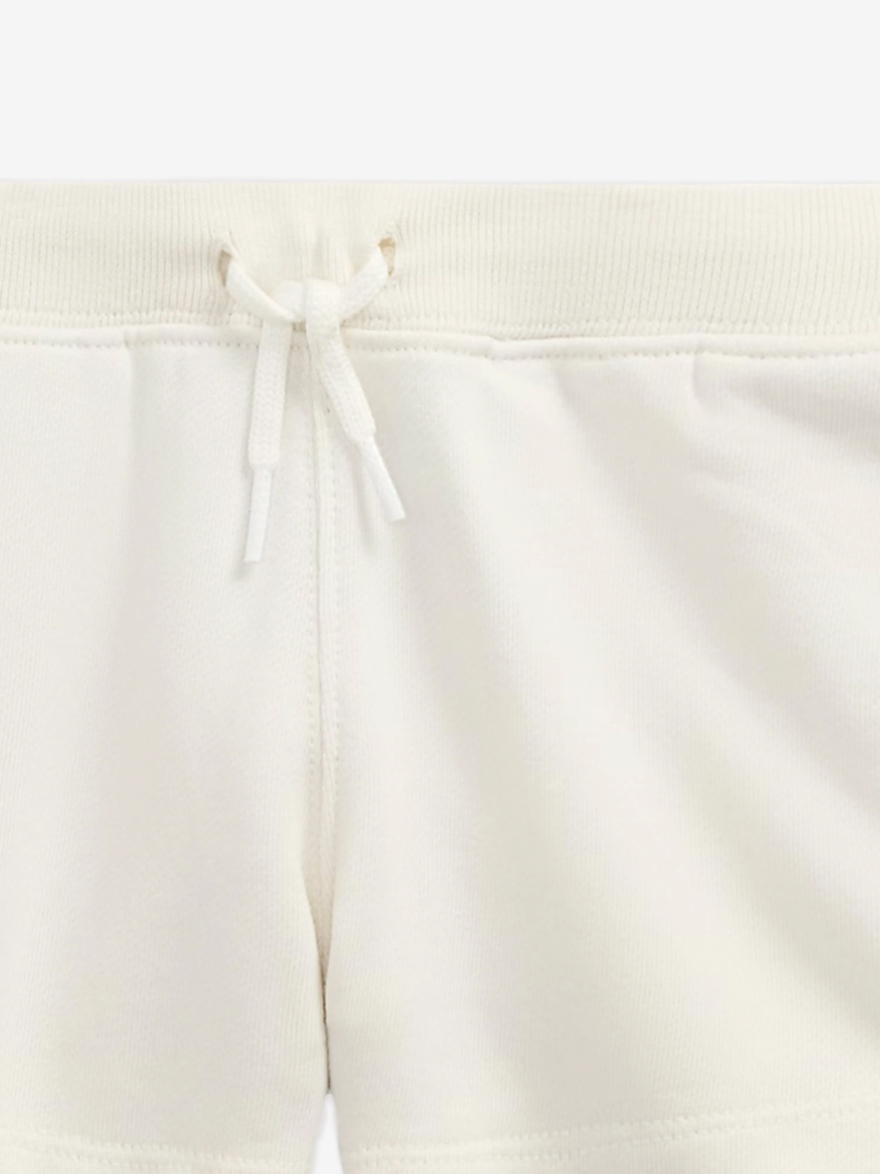 Ralph Lauren Girls Loopback Terry Flag Shorts in Ivory