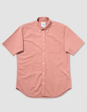RED SEERSUCKER SHORT SLEEVE SHIRT
