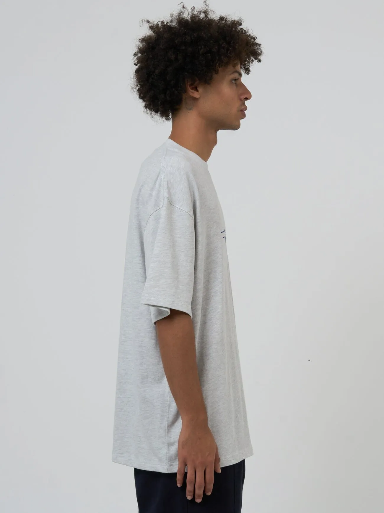 Redshirt Box Fit Oversize Tee - White Marle