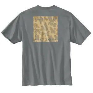Relaxed Fit Lightweight Short-Sleeve Camo Graphic T-Shirt - Weather Ash Heather